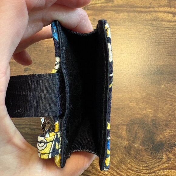 Vera Bradley Retired Ellie Blue Quilted Phone Tech Case Card Holder with Clip - Picture 4 of 6